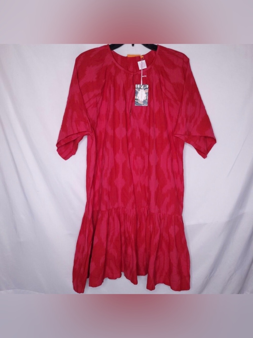 Oliphant Raglan Belted Mini Tashkent Red Size Large NWT - Picture 3 of 6